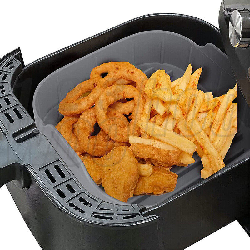 Air Fryer Accessories Basket Silicone Pot Baking Tray Mat Oven Nonstick Reusable