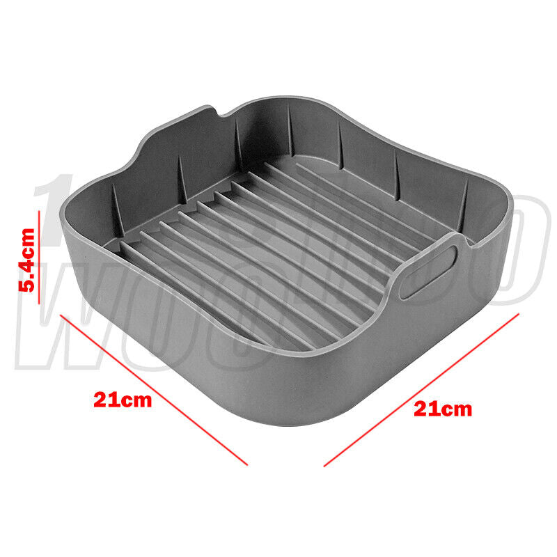Air Fryer Accessories Basket Silicone Pot Baking Tray Mat Oven Nonstick Reusable