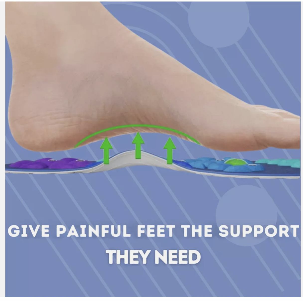 Akusoli Magnetic Acupressure Shoe Insoles Feet Fatigue Pain Relief insoles
