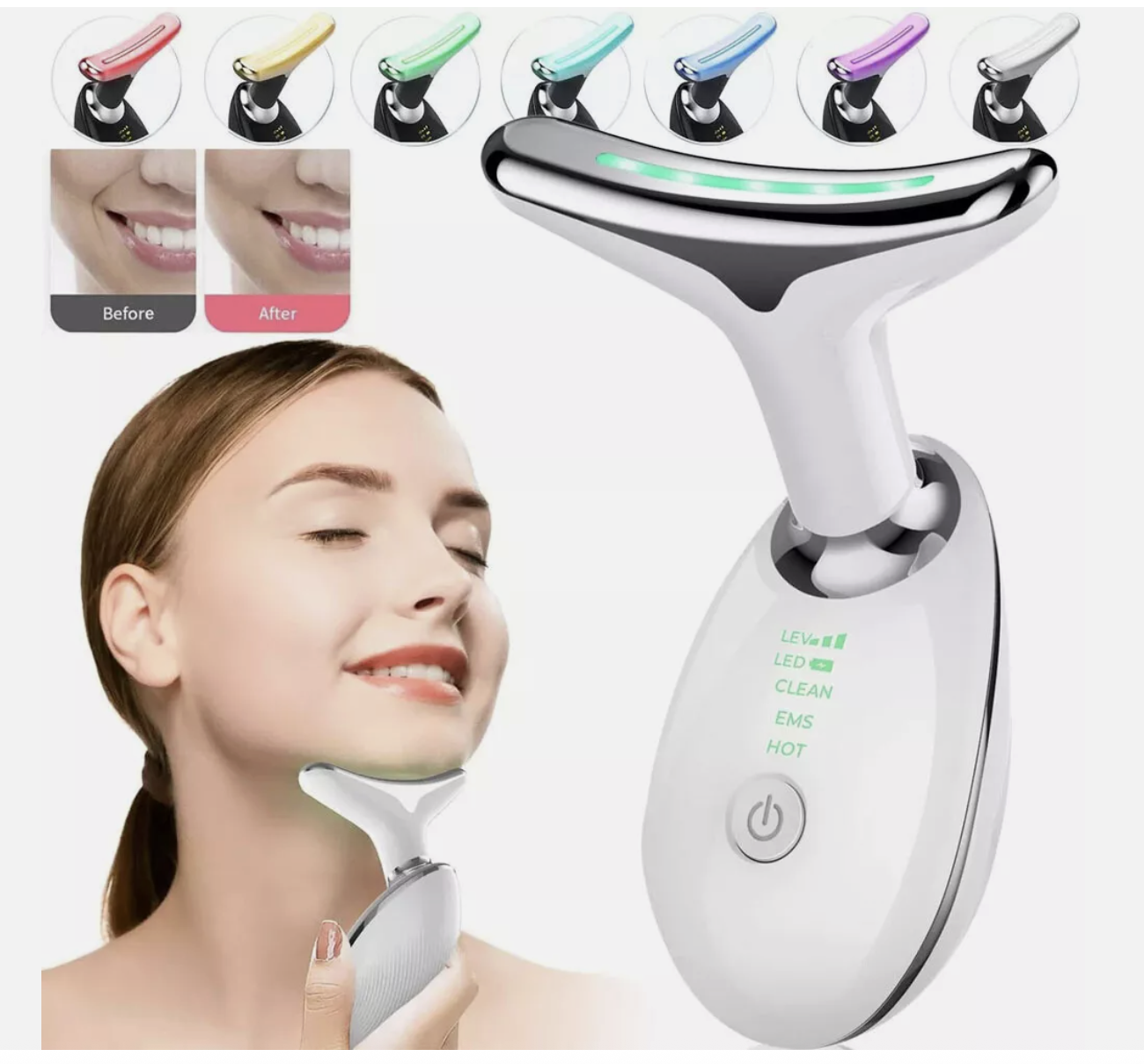 Rejuvenation Massager Neck Anti Wrinkle Face Beauty Device Skin Lifting Tighten