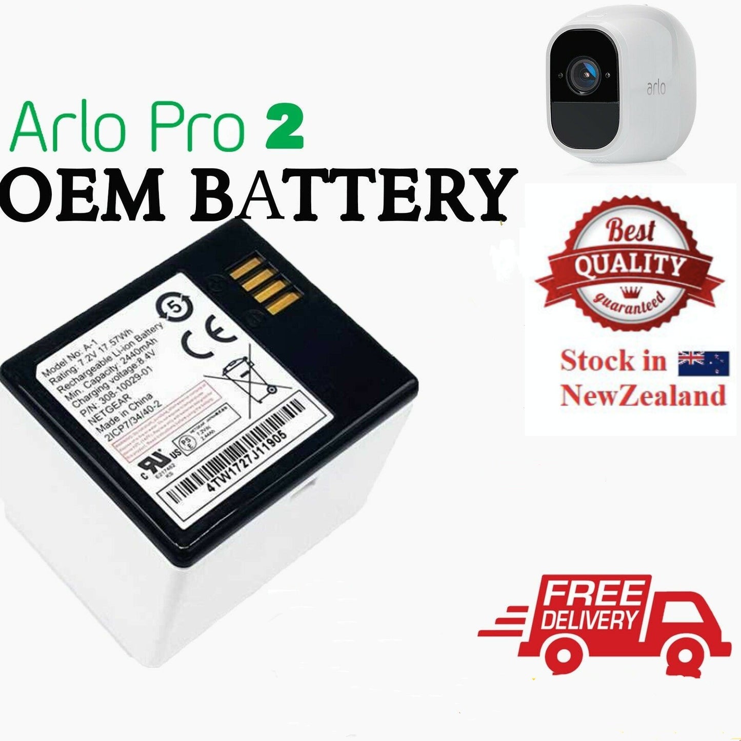 Replace Battery A-1 For ARLO PRO & PRO 2 VMC4030 VMS4230 VMA4400 Camera