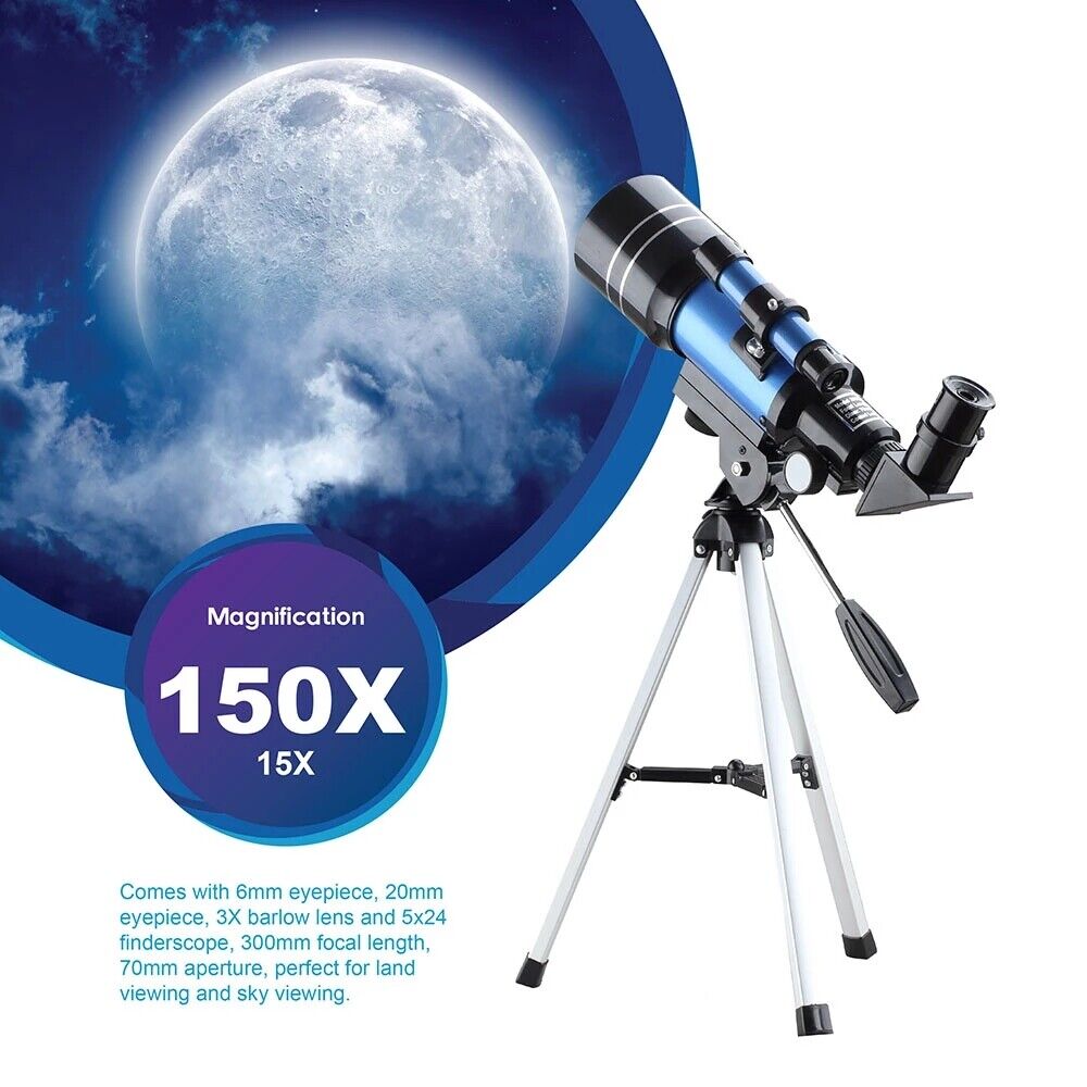 Astronomical Telescope With Tripod 150x Zoom HD Outdoor Monocular 70mm Aperture