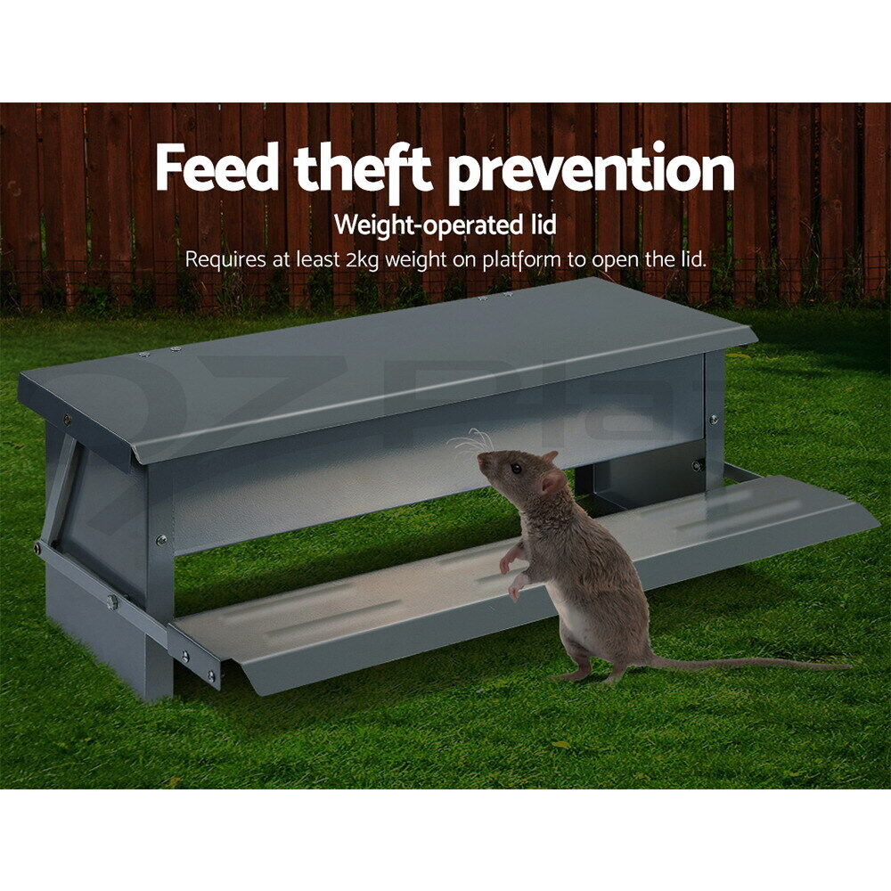 Automatic Chicken Feeder Auto Coop Chick Poultry Treadle Self Opening