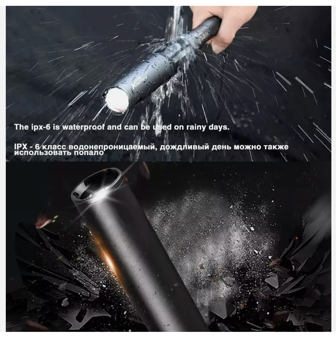 Baseball LED Flashlight Security Waterproof Bright Baton Aluminum Alloy Torch