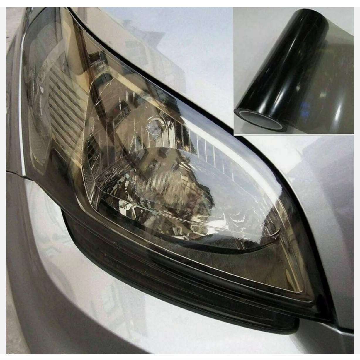 Light Smoke Black 2Mx30CM Car Headlight Tint Wrap Tail Fog Light Vinyl Wrap Kit