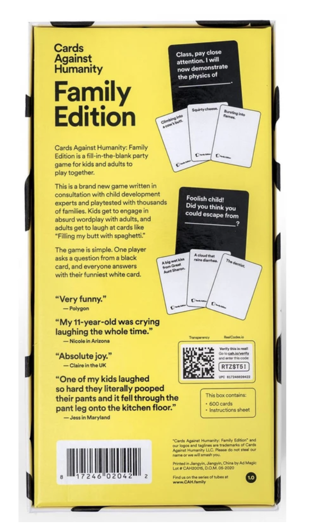 Cards Against Humanity - Family Edition