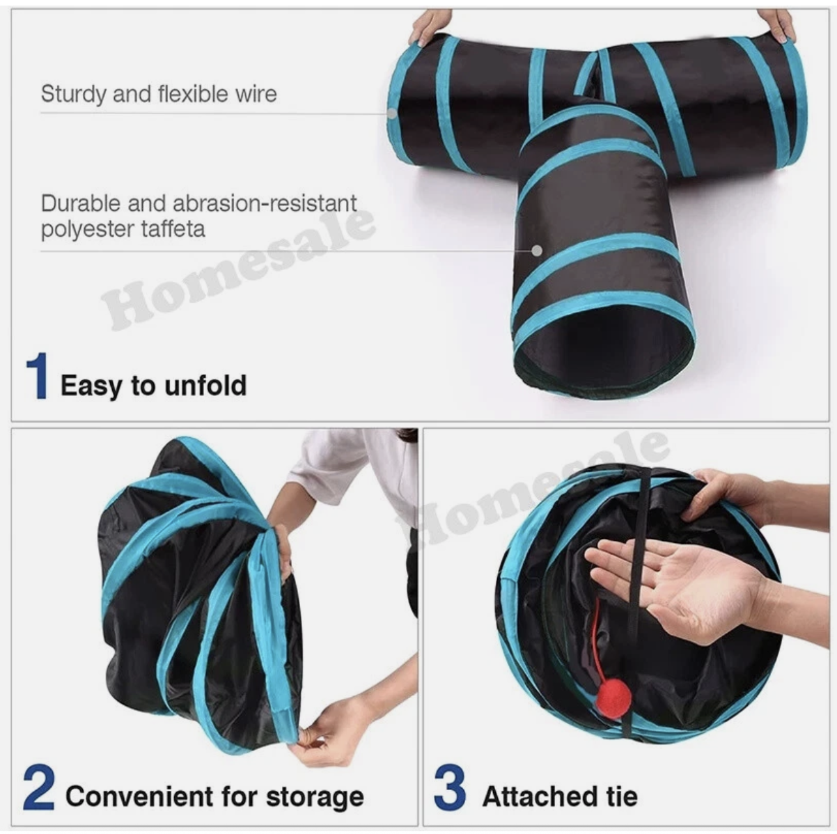 Cat Tunnel Pet Tube Collapsible Indoor Play Toy Kitten Puppy Exercising Training