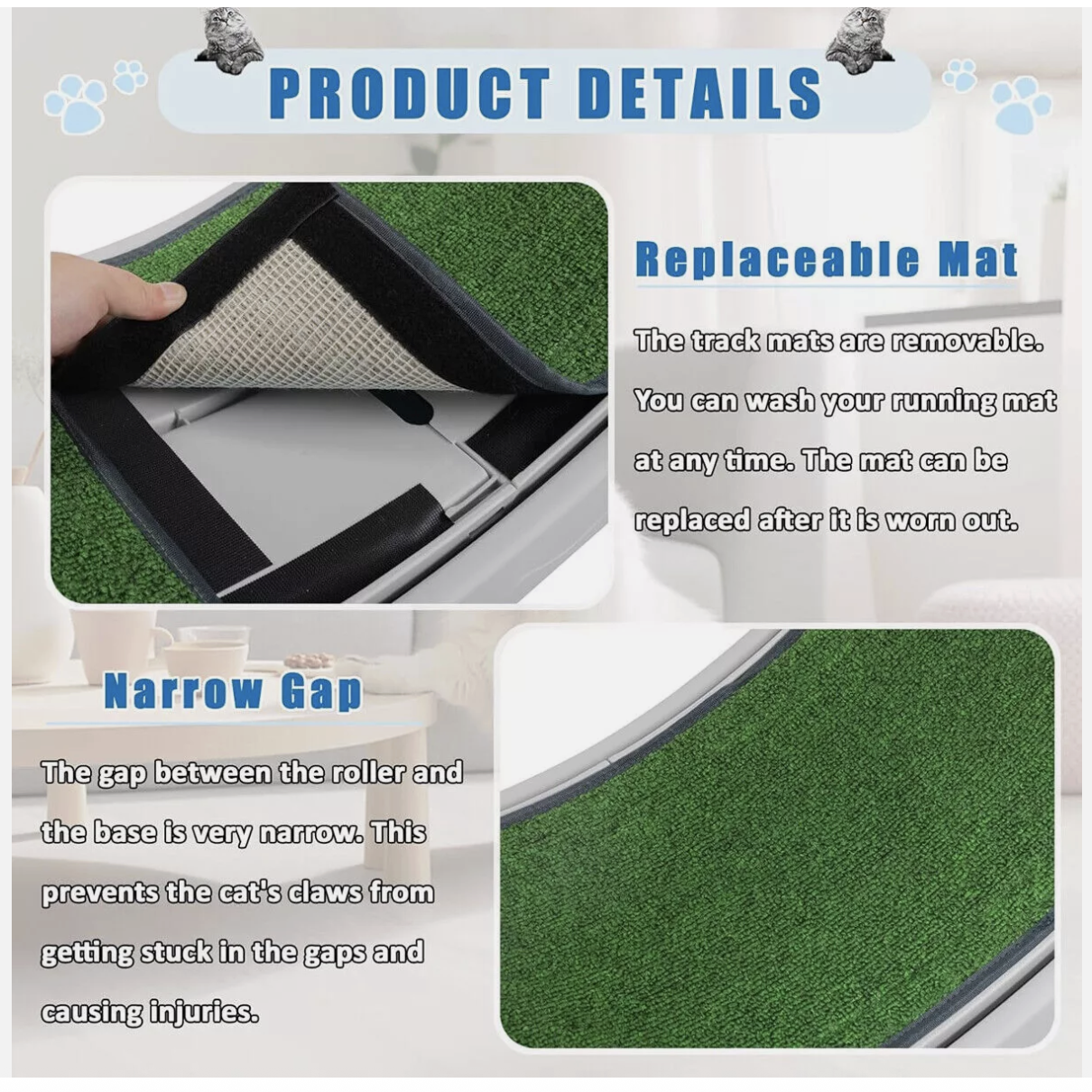 Cat Wheel Running Toy Fitness Exerciser Workout Treadmill Machine Circle Wood