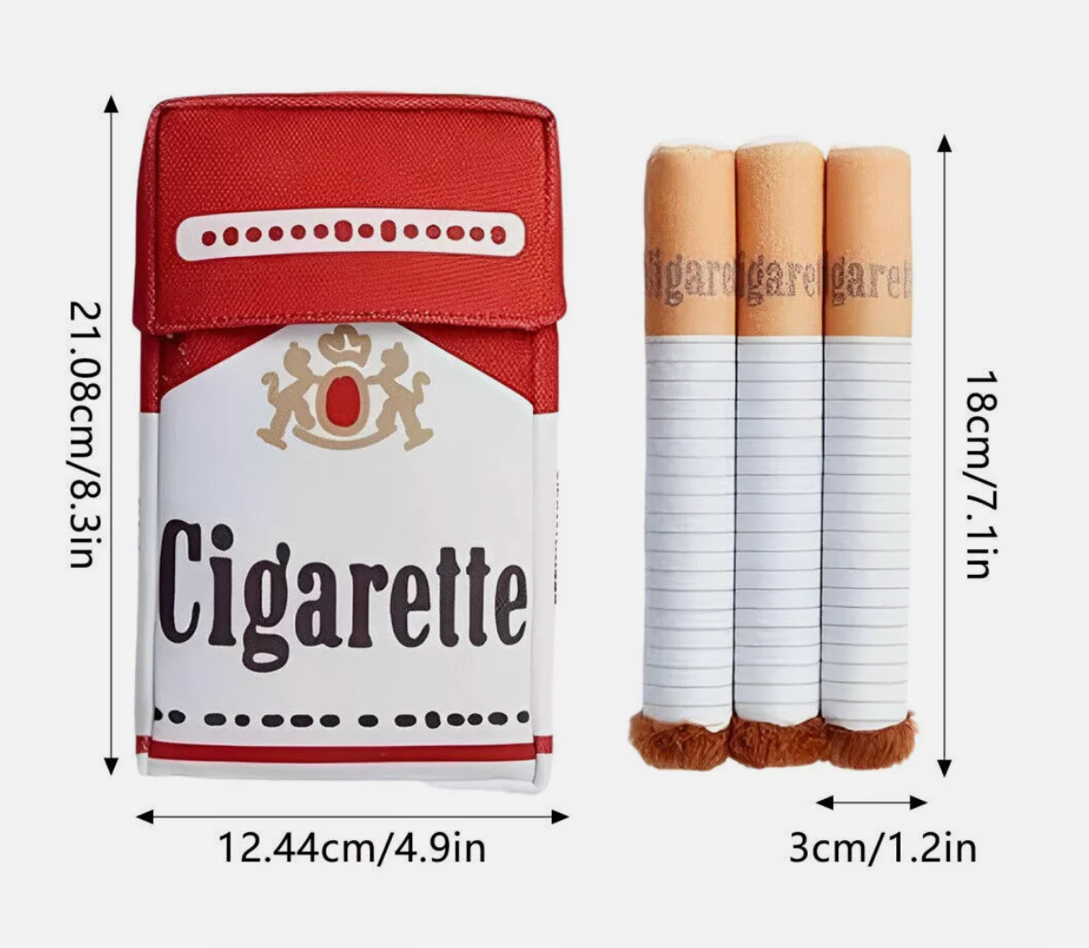 Giggles Interactive Cigarettes Dog Toy Teething Toys Funny Squeaky Cigars Plush