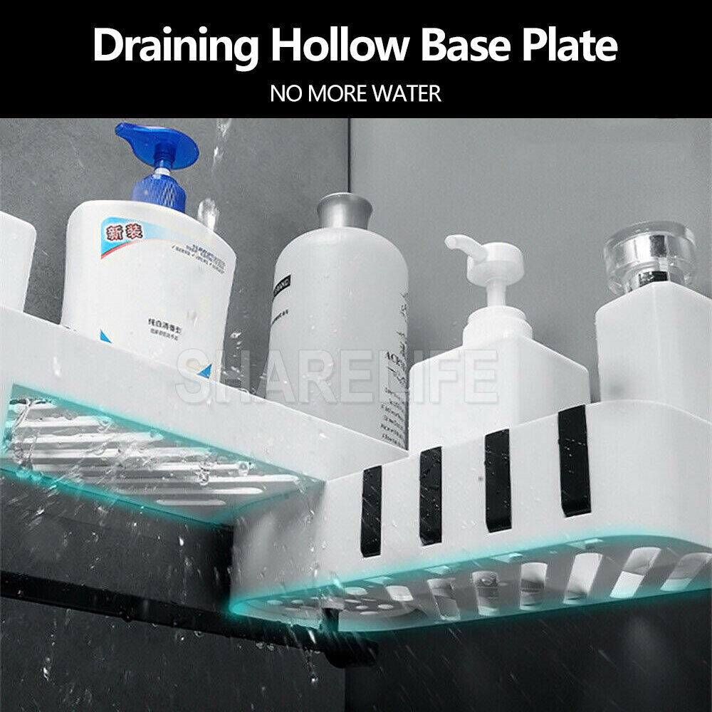 Bathroom Corner Shower Shelf Shampoo Soap Holder Storage Rack Organiser Caddy