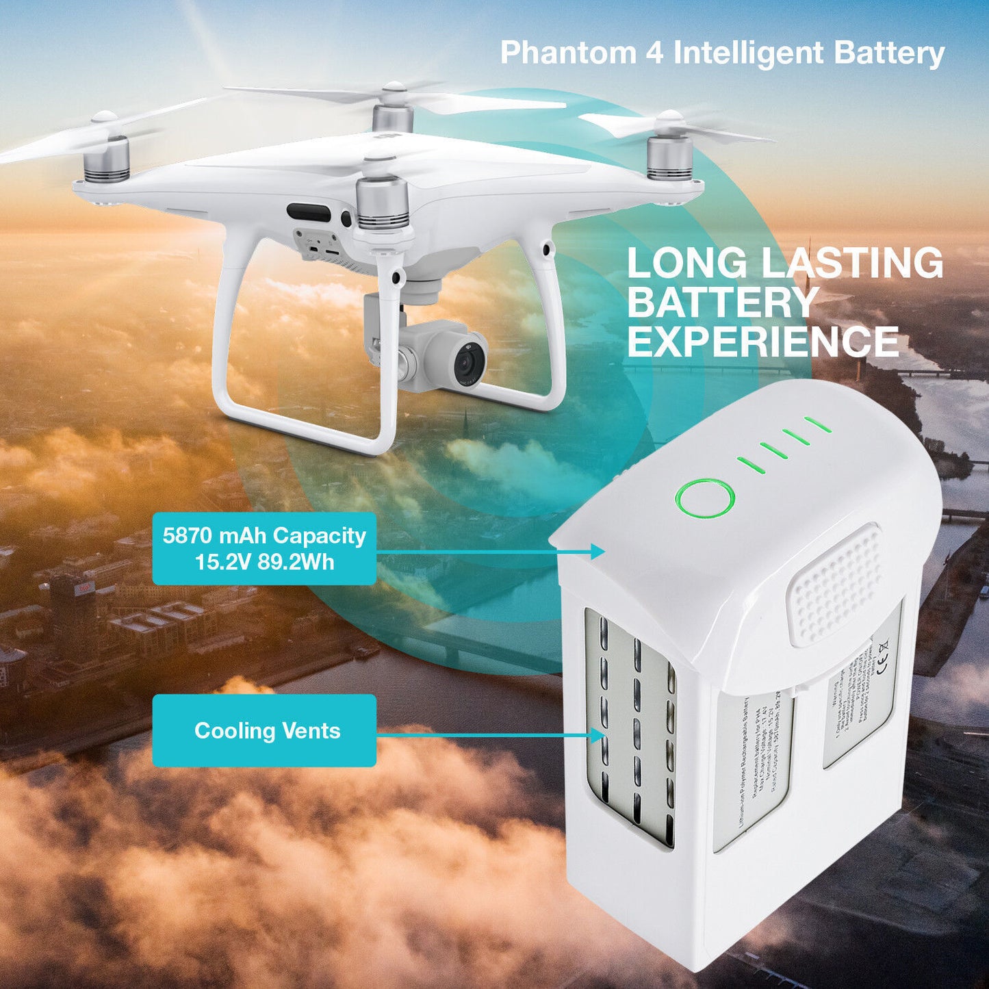 Replacement Battery for DJI Phantom 4/ 4 Pro Intelligent Flight