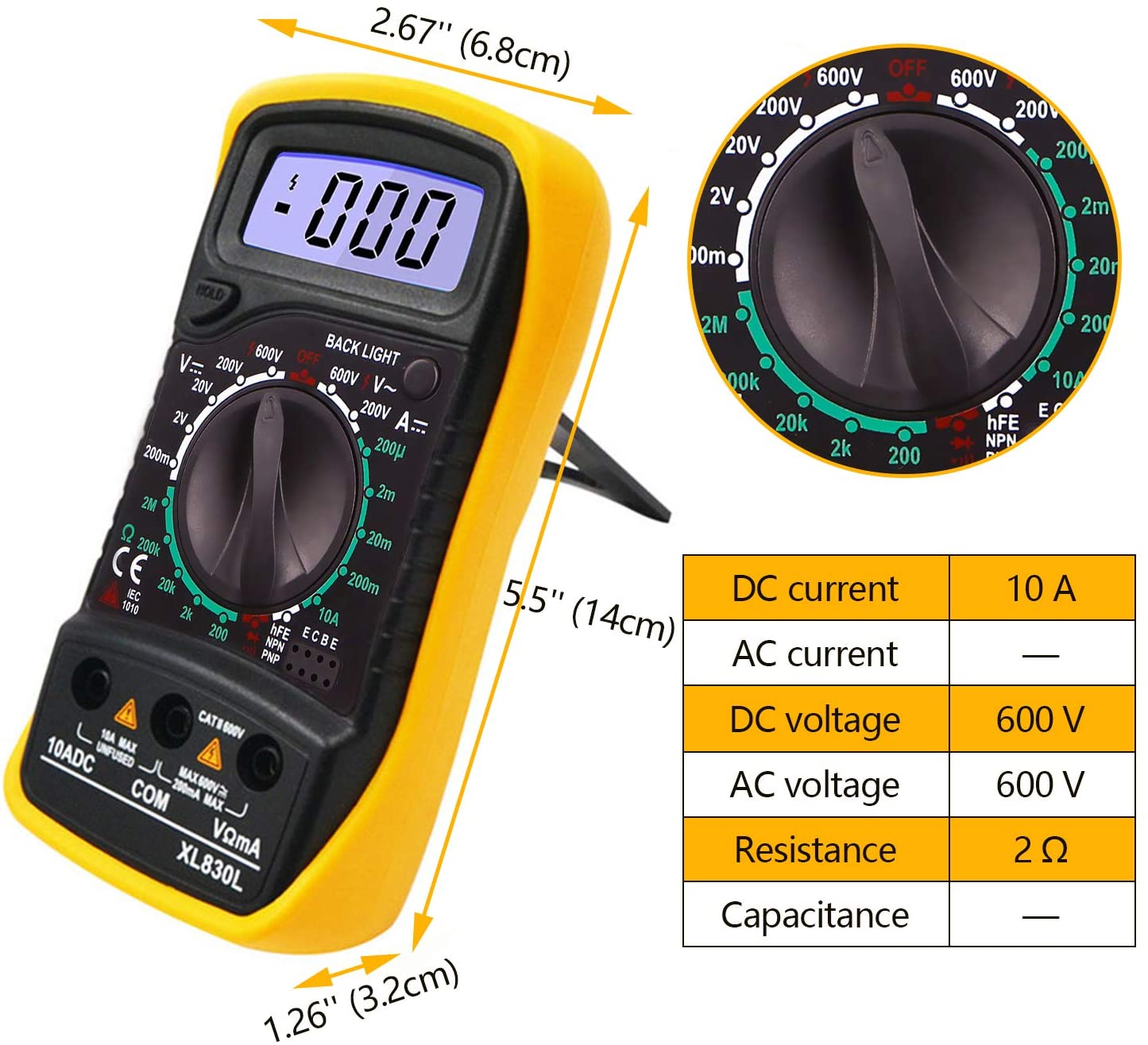 Digital LCD multimeter