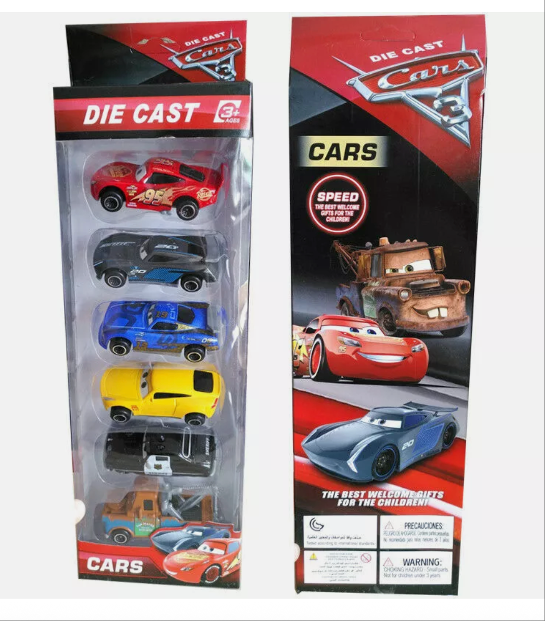 6pcs Disney Cars Lightning Mcqueen Kids Child Boy PVC Diecast Vehicles Truck Toy