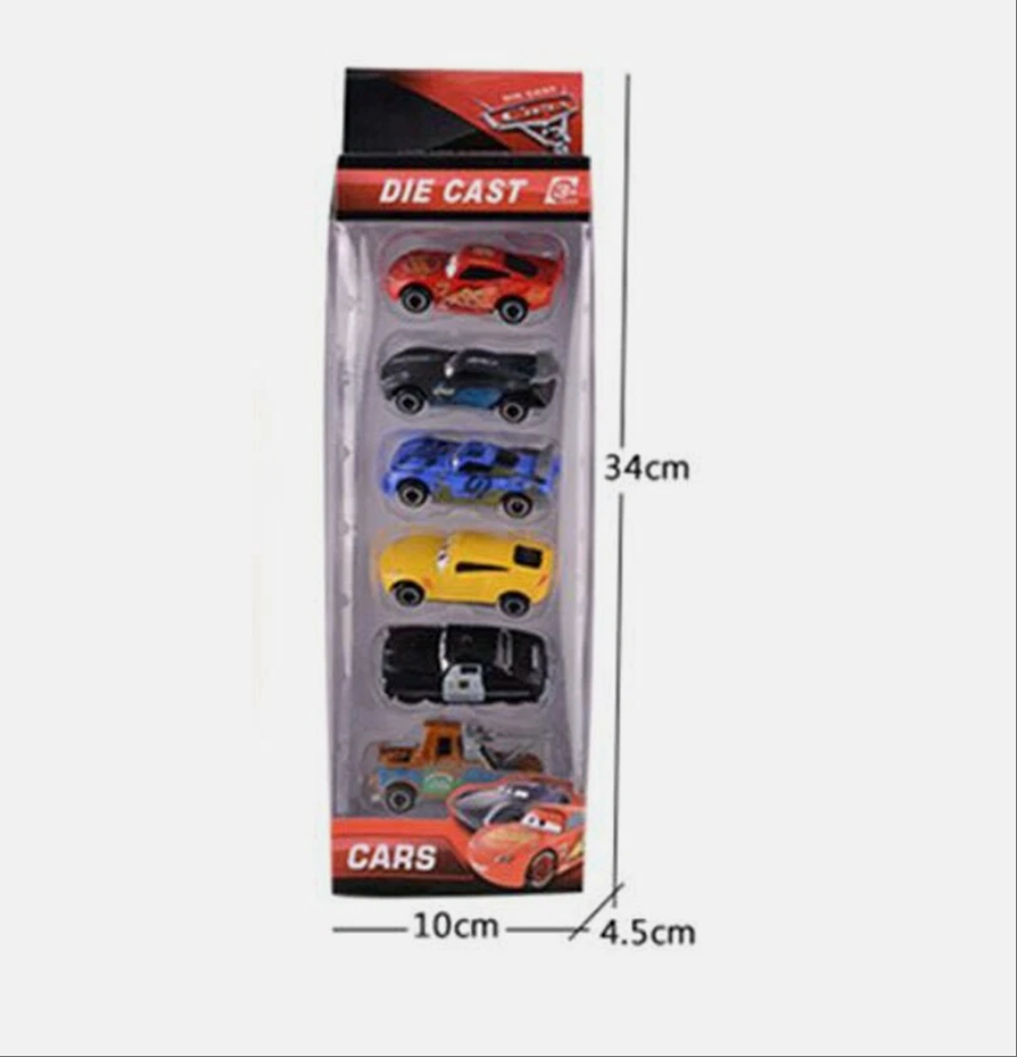 6pcs Disney Cars Lightning Mcqueen Kids Child Boy PVC Diecast Vehicles Truck Toy
