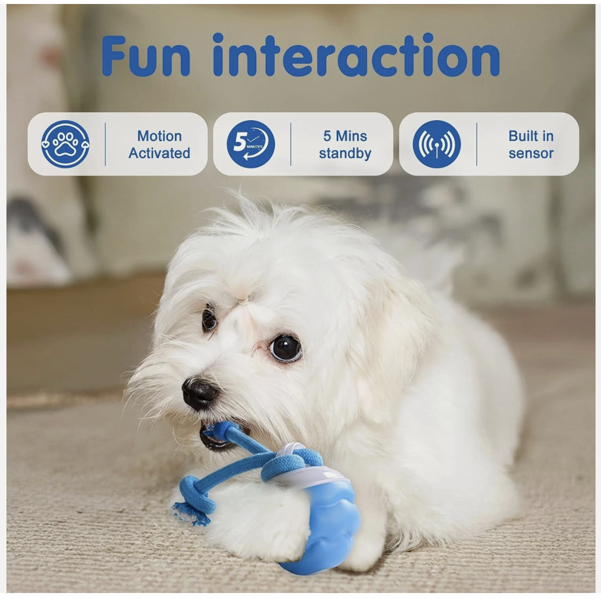 The Chase Buddy Dog Boredom Stimulating Smart Pet Puppy Ball with Ropes
