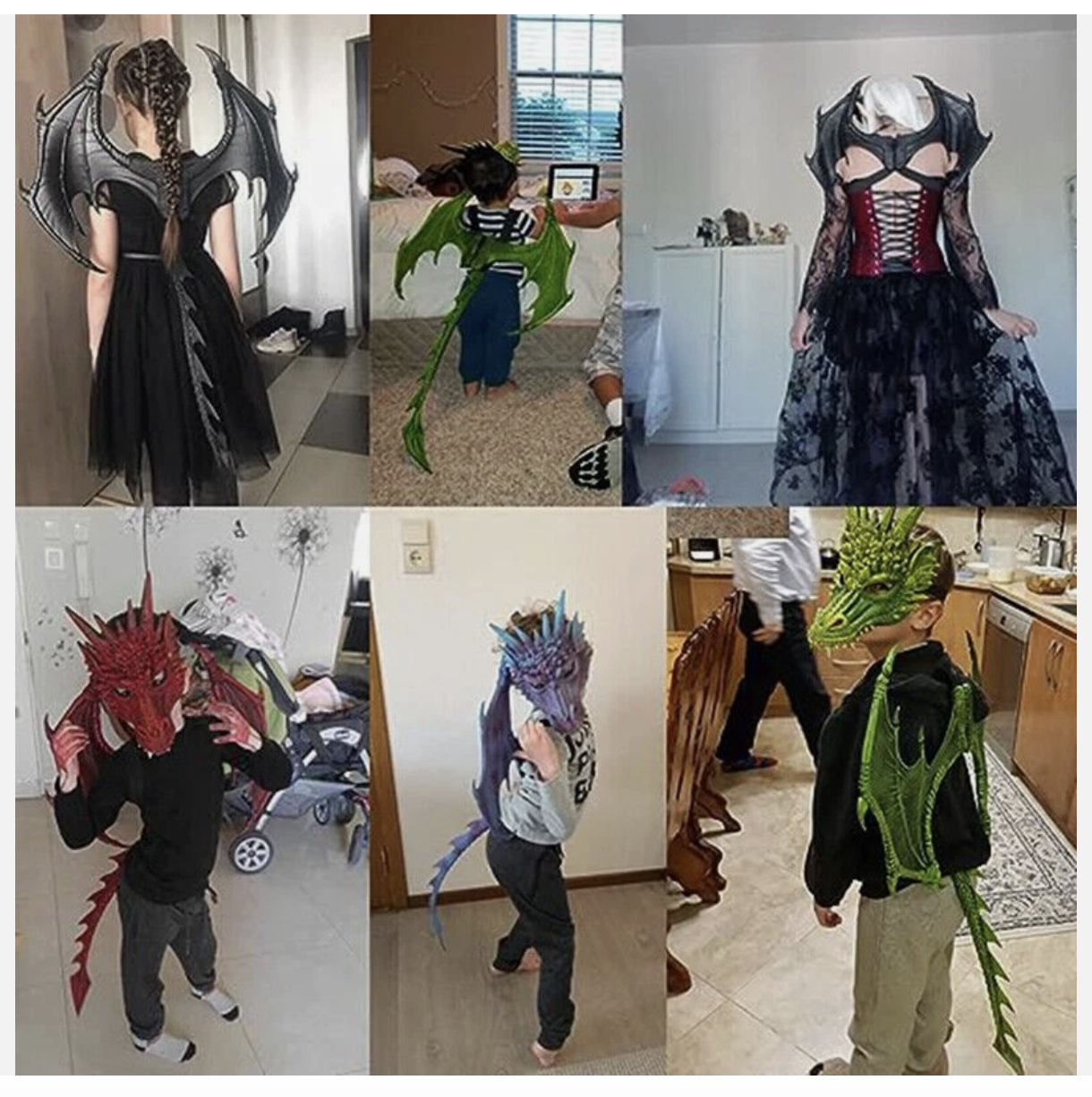 3D Dragon Mask Tail Set Boys Child Halloween Wings Of Fire Costume Book Week