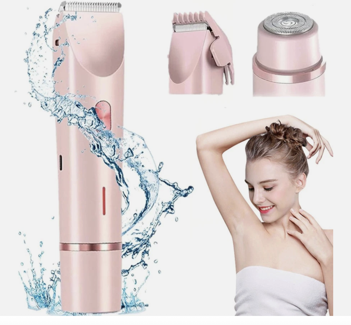 Dual Head Shaver Women, Electric Bikini Trimmer, Wet & Dry Use Hair Removal