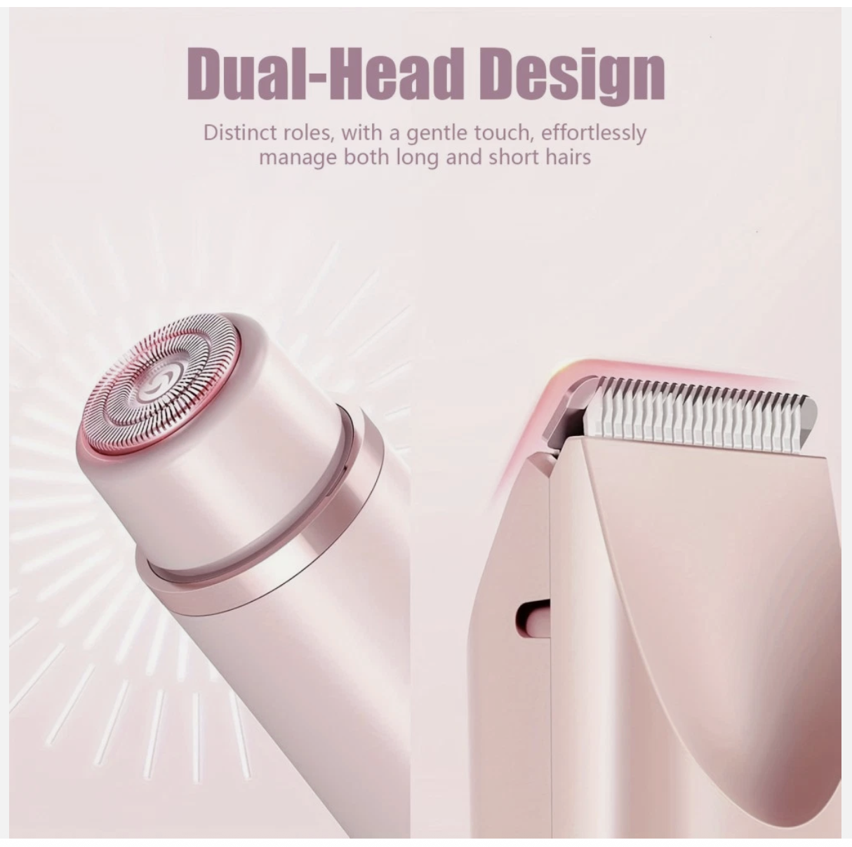 Dual Head Shaver Women, Electric Bikini Trimmer, Wet & Dry Use Hair Removal