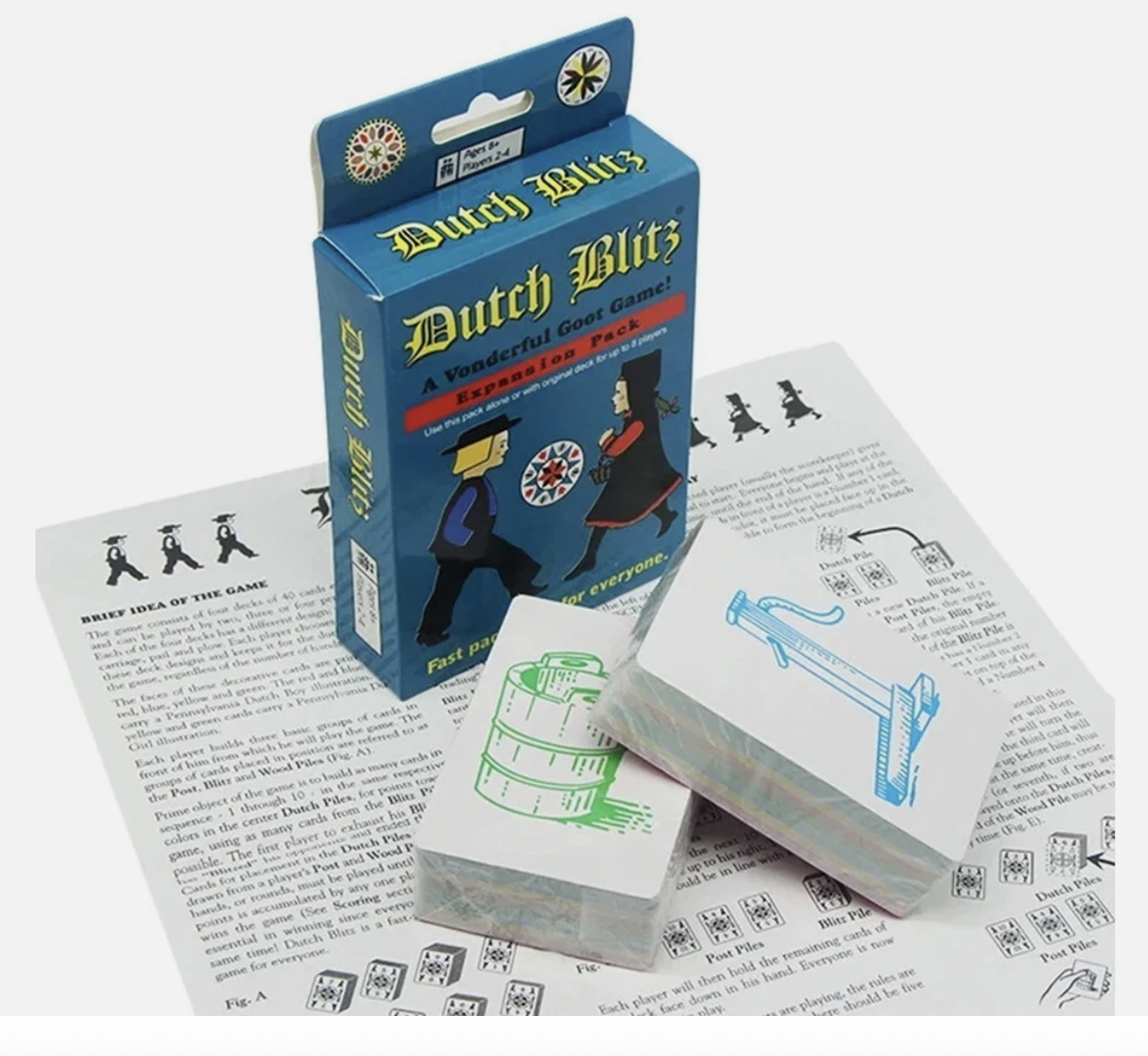 2 Pack Dutch Blitz Original Pack Expansion Pack Set Card Game Great Family Party