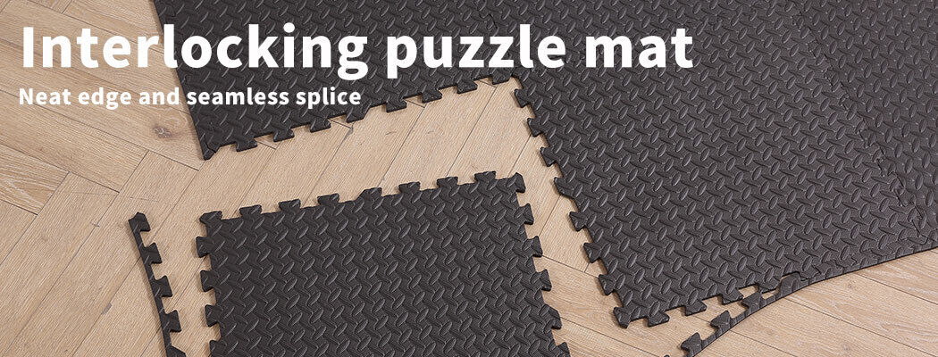 EVA Foam Mat 12Pcs Gym Floor Mats Interlocking Heavy Duty Baby Kids Play