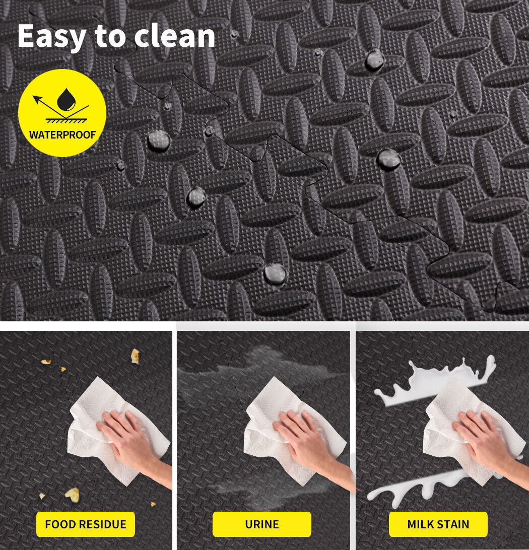 EVA Foam Mat 12Pcs Gym Floor Mats Interlocking Heavy Duty Baby Kids Play