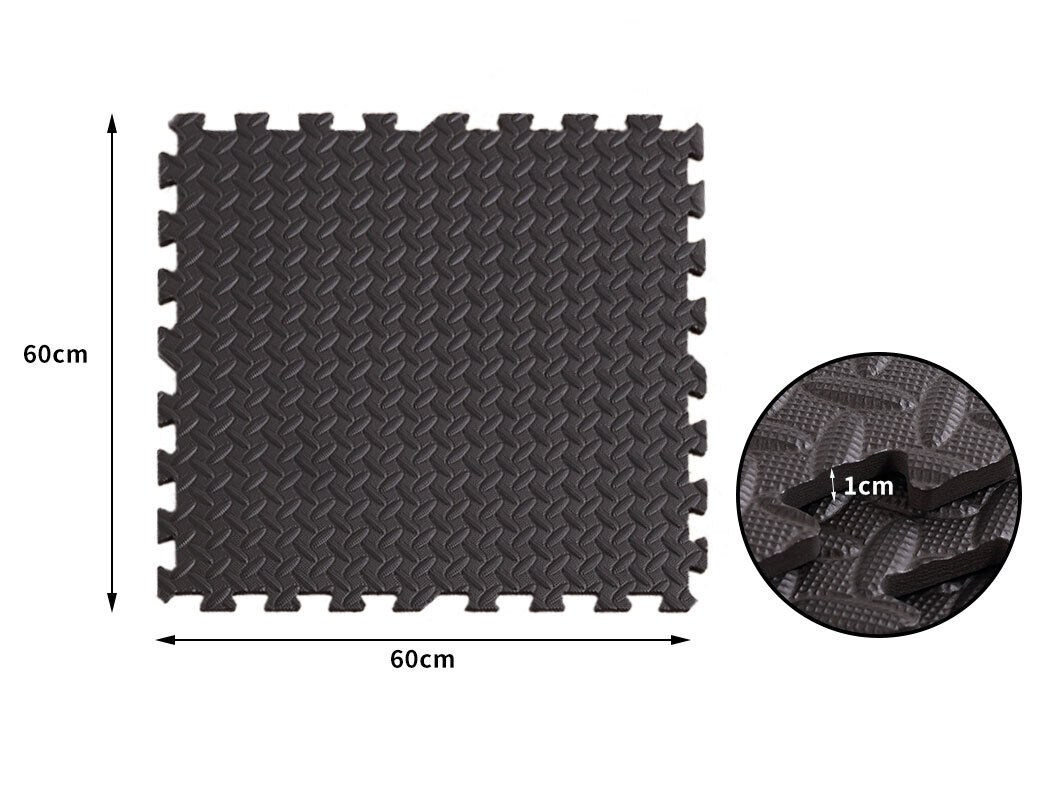 EVA Foam Mat 12Pcs Gym Floor Mats Interlocking Heavy Duty Baby Kids Play