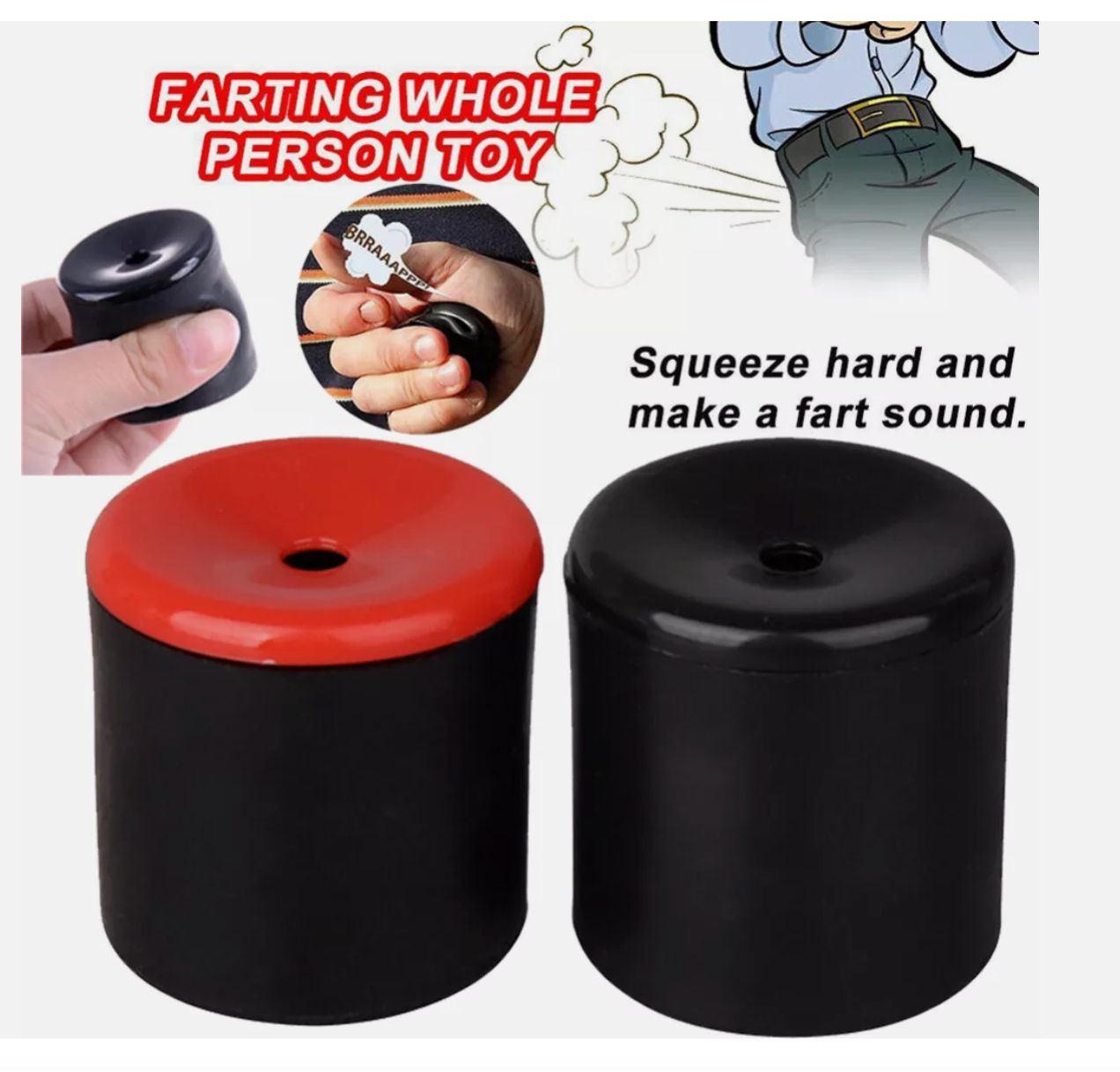 2PCS Create Farting Sounds Squeeze Toy Fun Fart Pooter Gag Joke Machine Party