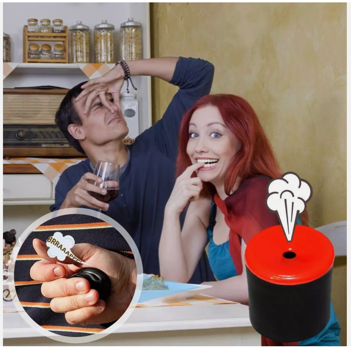 2PCS Create Farting Sounds Squeeze Toy Fun Fart Pooter Gag Joke Machine Party