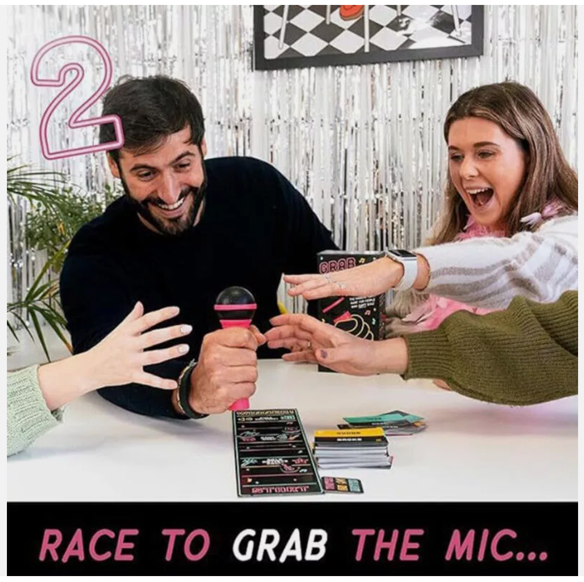 Lucky Egg Exciting Grab The Mic-The Family Karaoke Game 8+ Year Old,2-10 Players