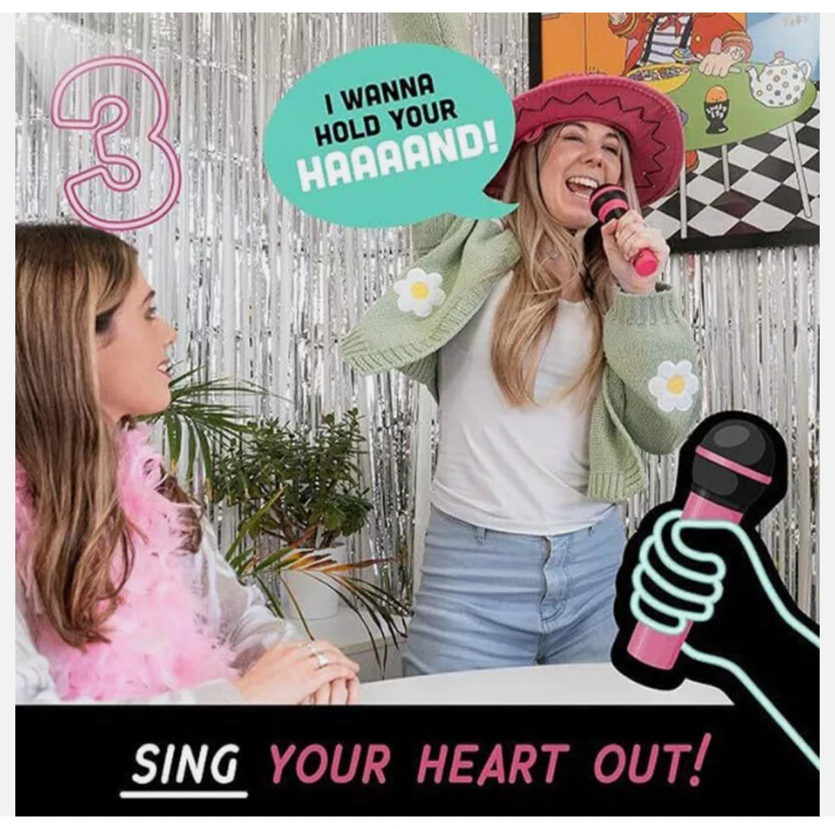 Lucky Egg Exciting Grab The Mic-The Family Karaoke Game 8+ Year Old,2-10 Players