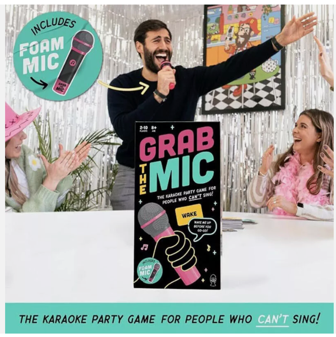 Lucky Egg Exciting Grab The Mic-The Family Karaoke Game 8+ Year Old,2-10 Players