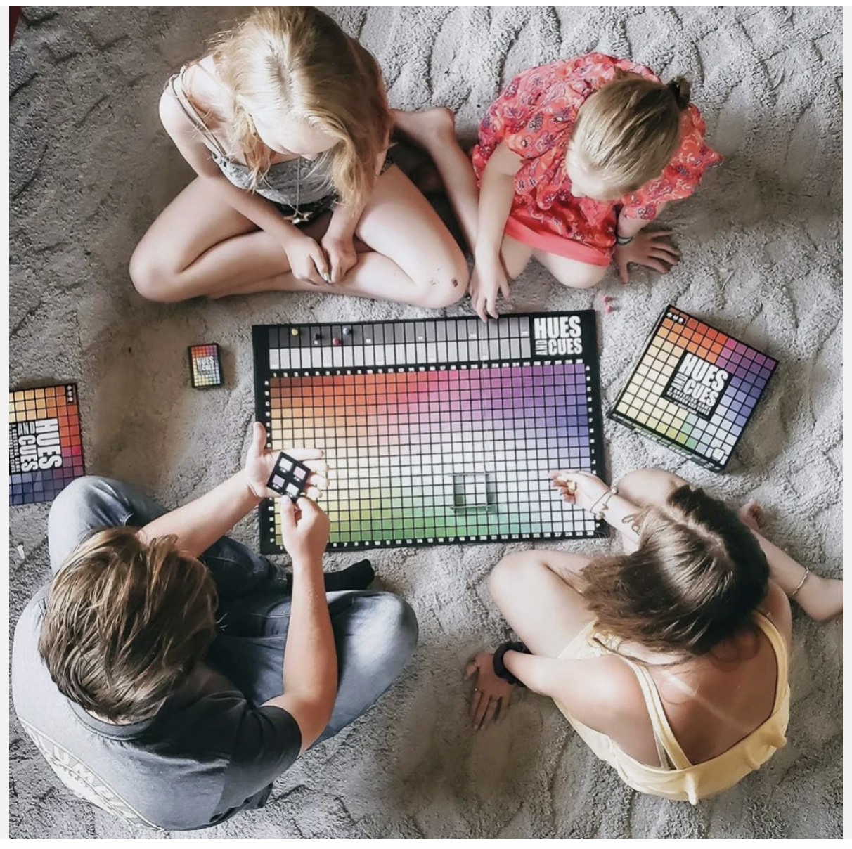 HUES and CUES A Guessing Game Vibrant Color Guessing Board Game For 3-10 Players