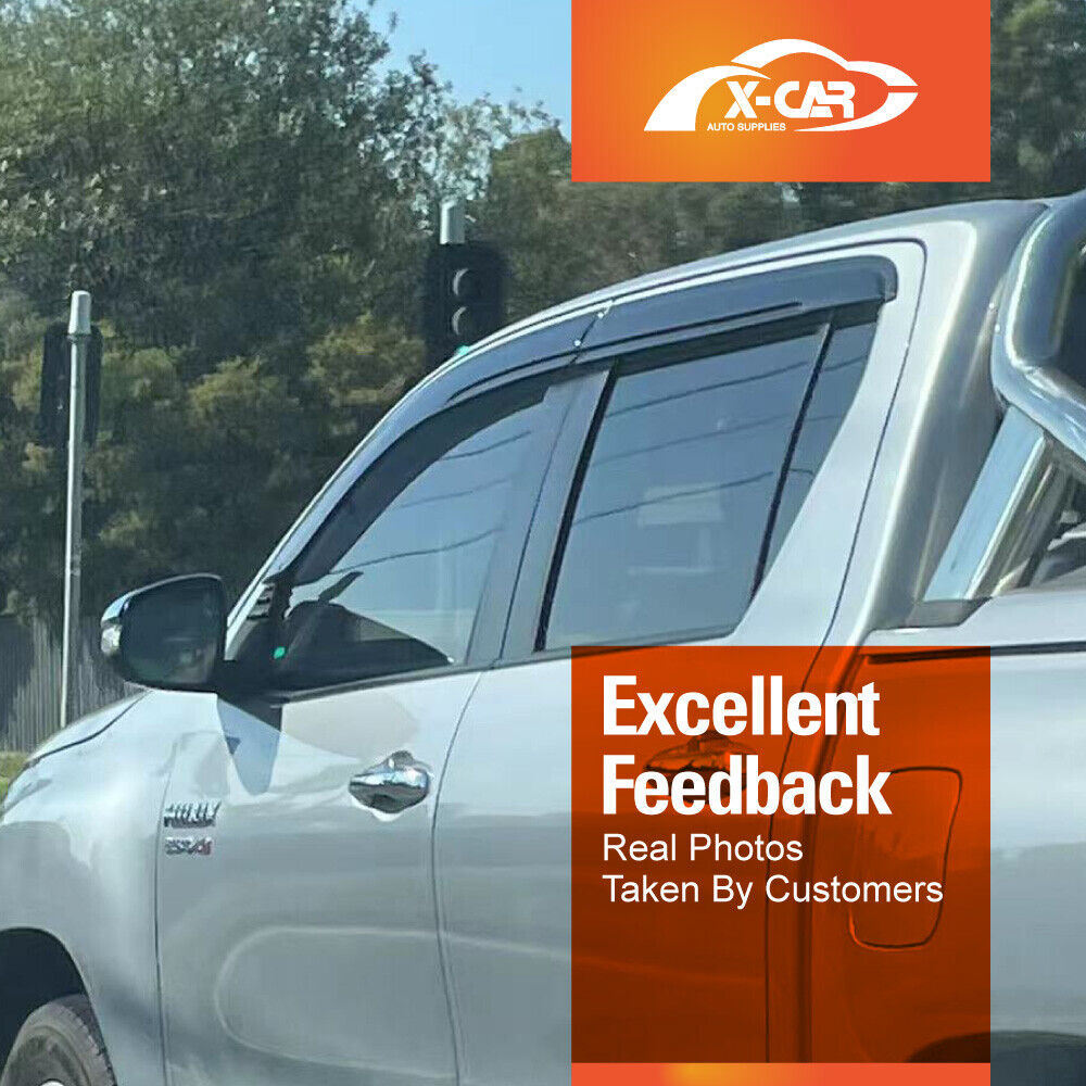 Weathershields for Toyota Hilux SR5 Double Dual Cab 2015-2023 Car Window Visor