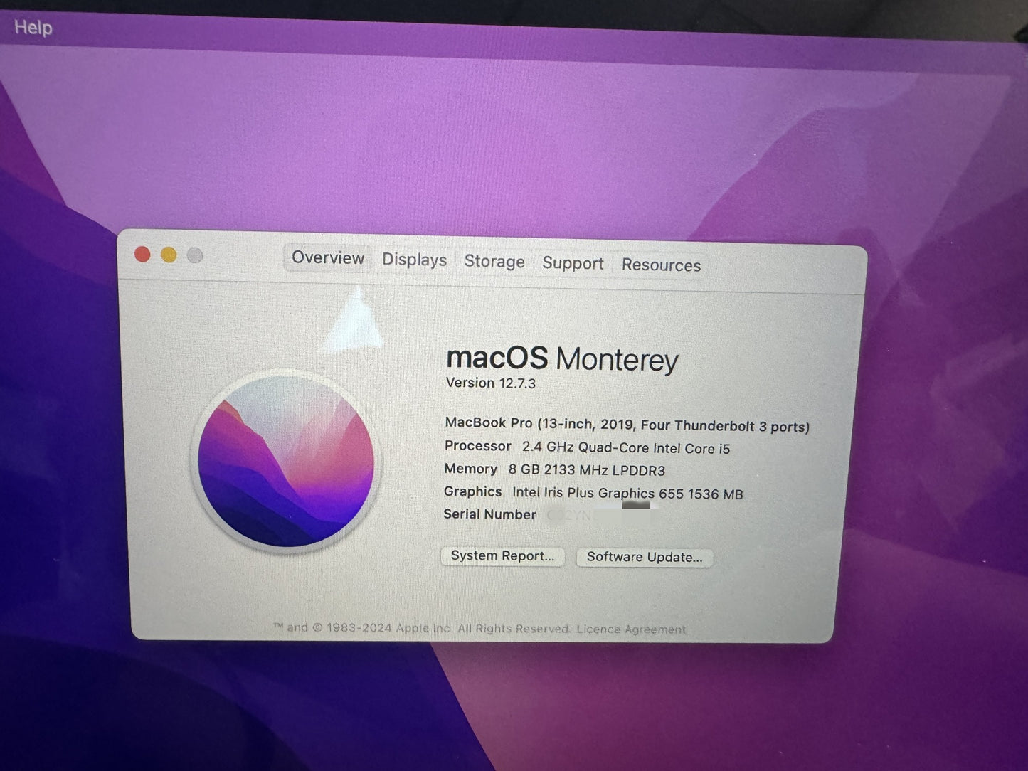 Immaculate Apple MacBook Pro 13'' 2019 8GB 512GB Touchbar