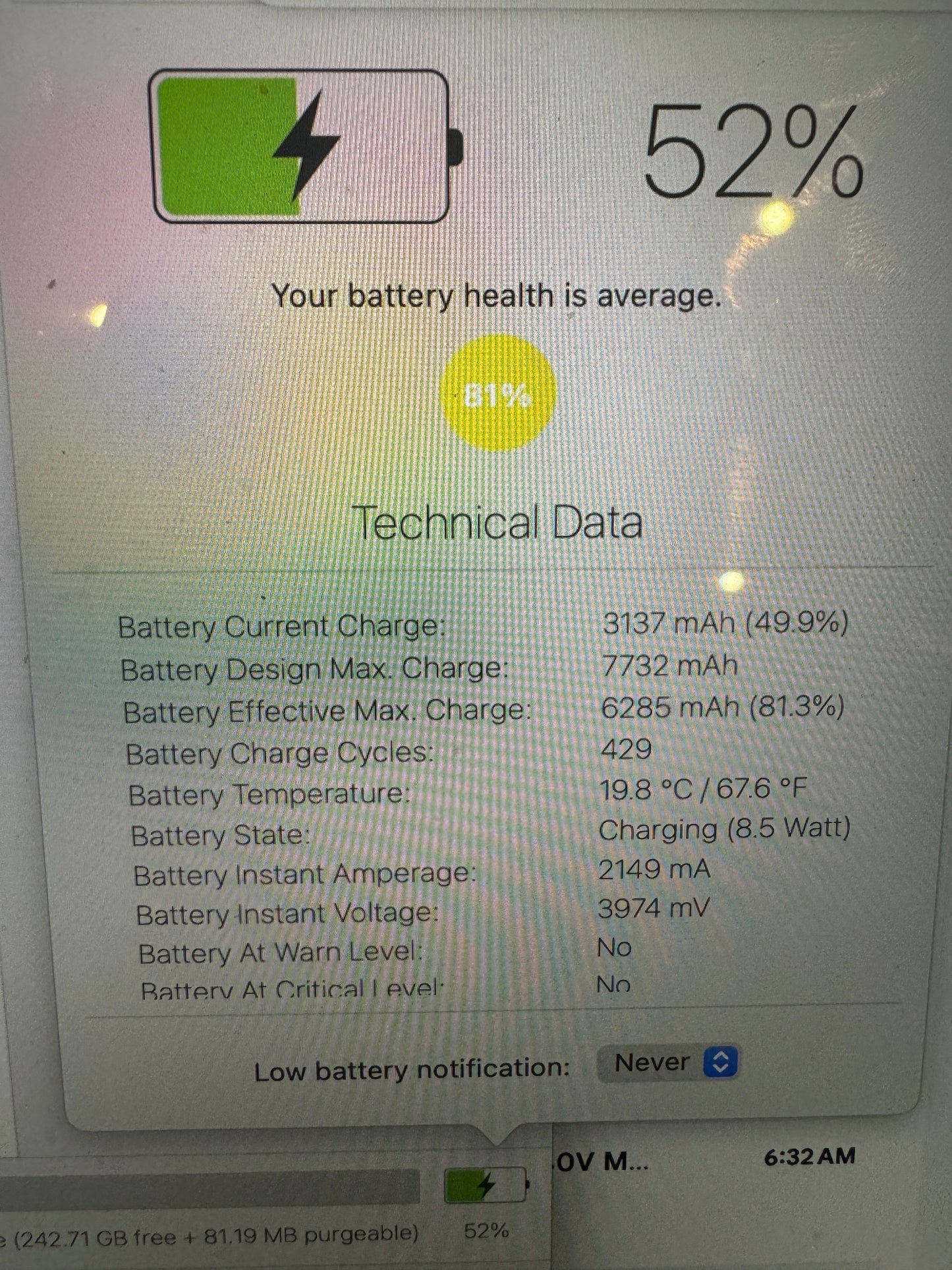 Very tidy Apple iPad Pro 11" 256GB IOS17 battery health 81%