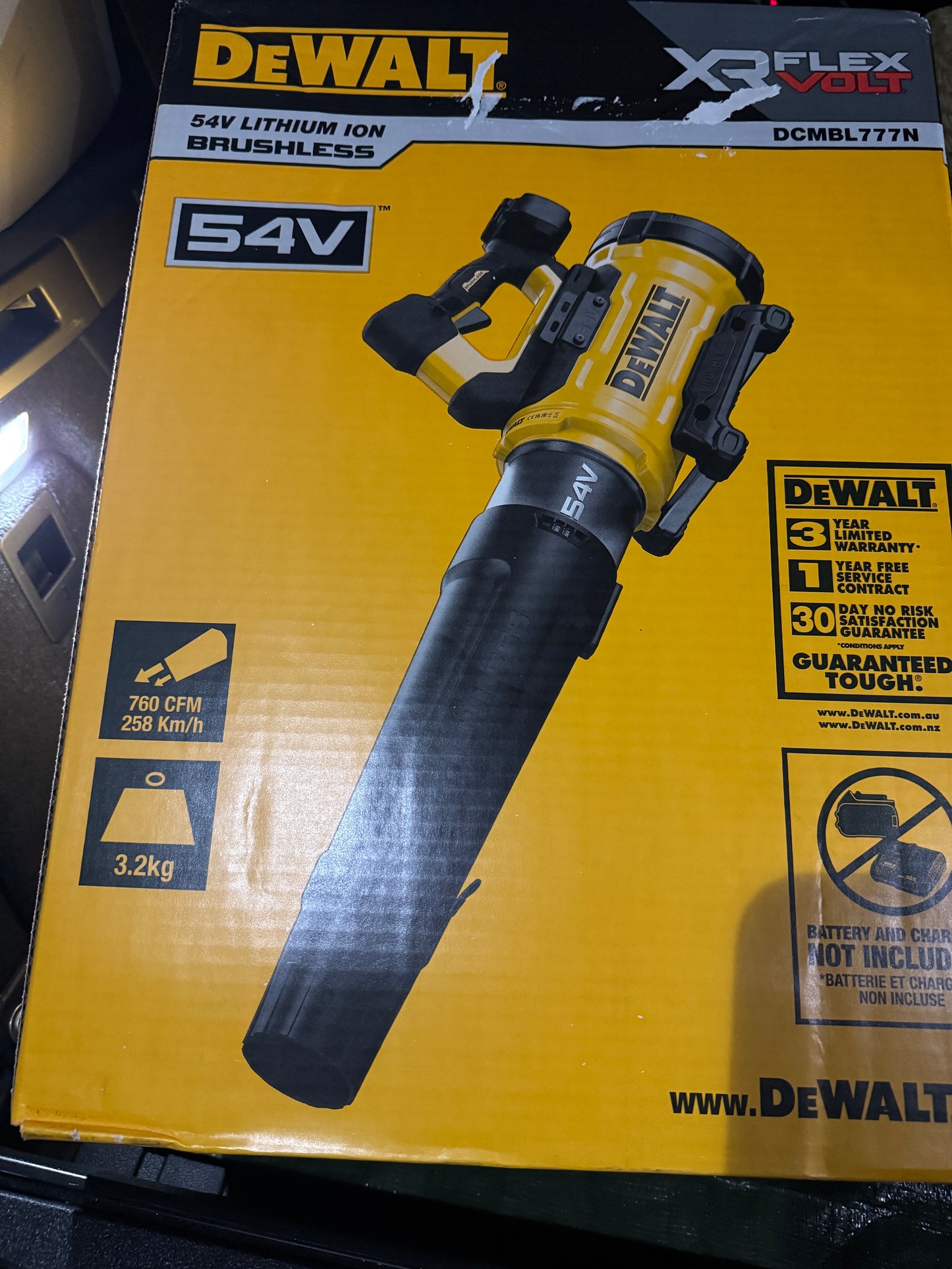 DeWalt DCMBL777N-XE 54V XR Brushless FLEXVOLT Axial Blower