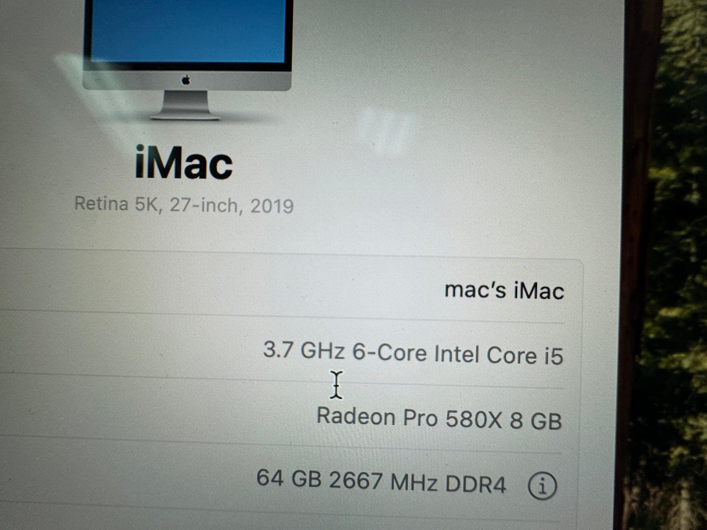 Excellent iMac (Retina 5K, 27-inch, 2019) 64GB 2TB
