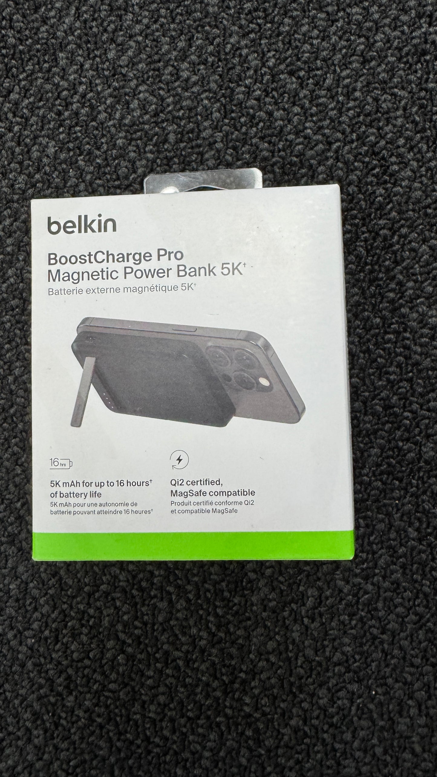 Belkin BoostCharge Pro Qi2 15W 5K Magnetic Power Bank - Black