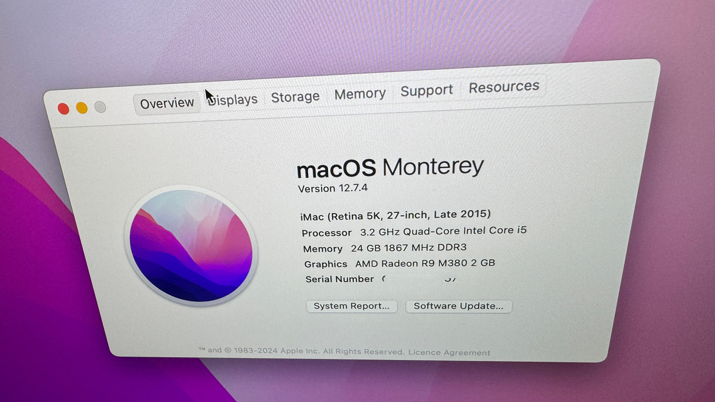 Apple iMac 2015 5K 27-inch - 16GB RAM - Core i7 - 3TB