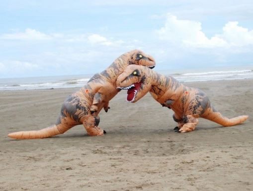 Inflatable Dinosaur Costume Child Adult T-Rex Halloween Kid Jurassic Blow Up