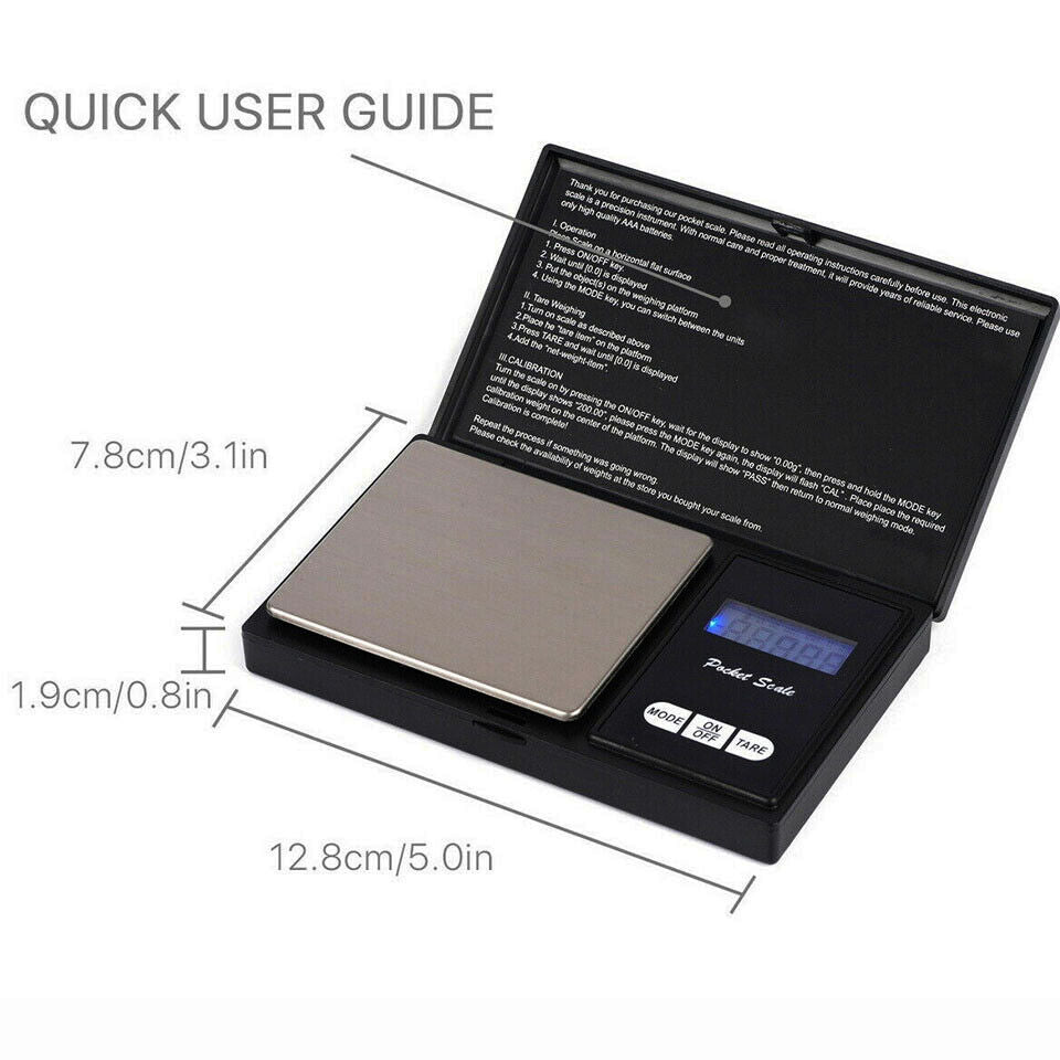 Mini Pocket Small Digital Pans Gold Jewellery Weighing Scales Micro Mg