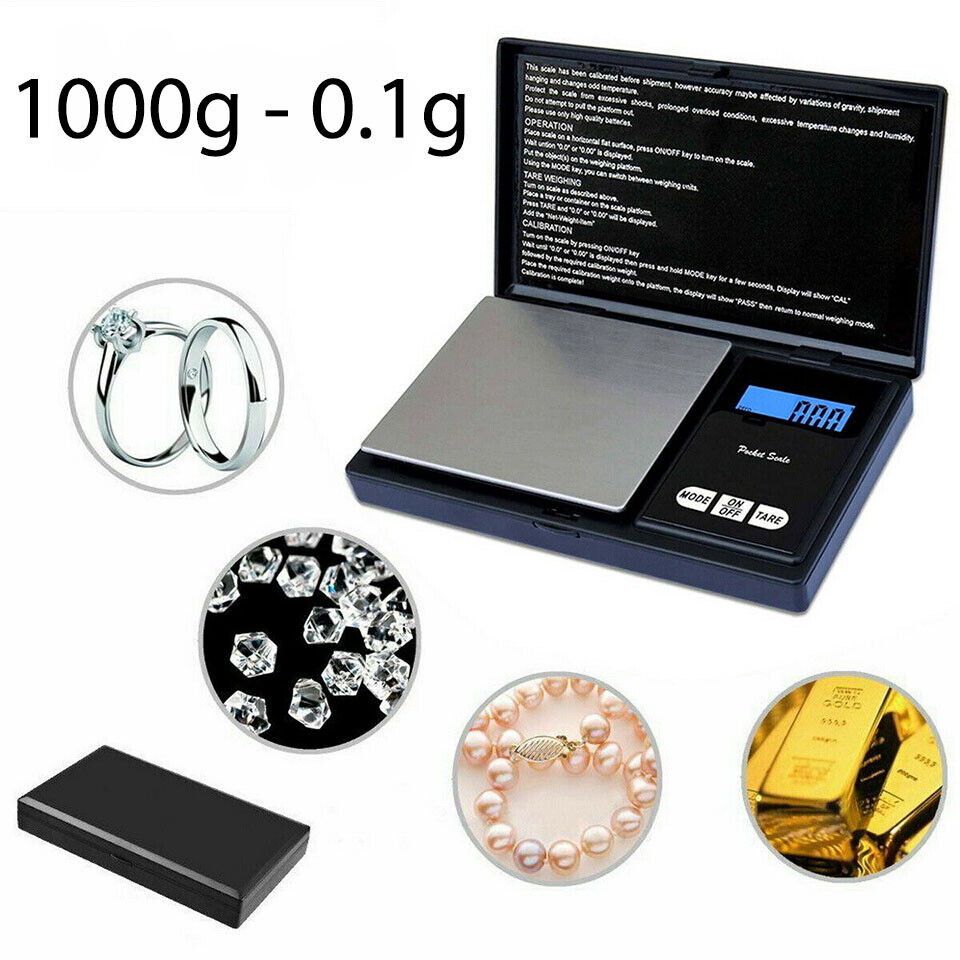 Mini Pocket Small Digital Pans Gold Jewellery Weighing Scales Micro Mg