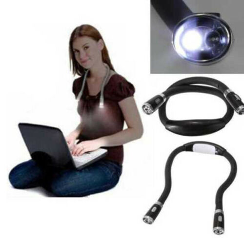LED Neck Light Flexible Handsfree Knitting Crocheting Reading Lamp Flashlight