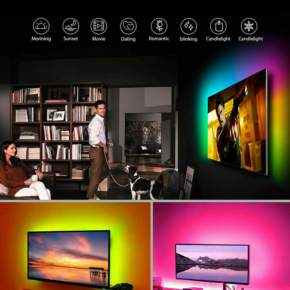 RGB LED Strip Lights IP65 Waterproof 5050 5M 300 LEDs 12V Bluetooth