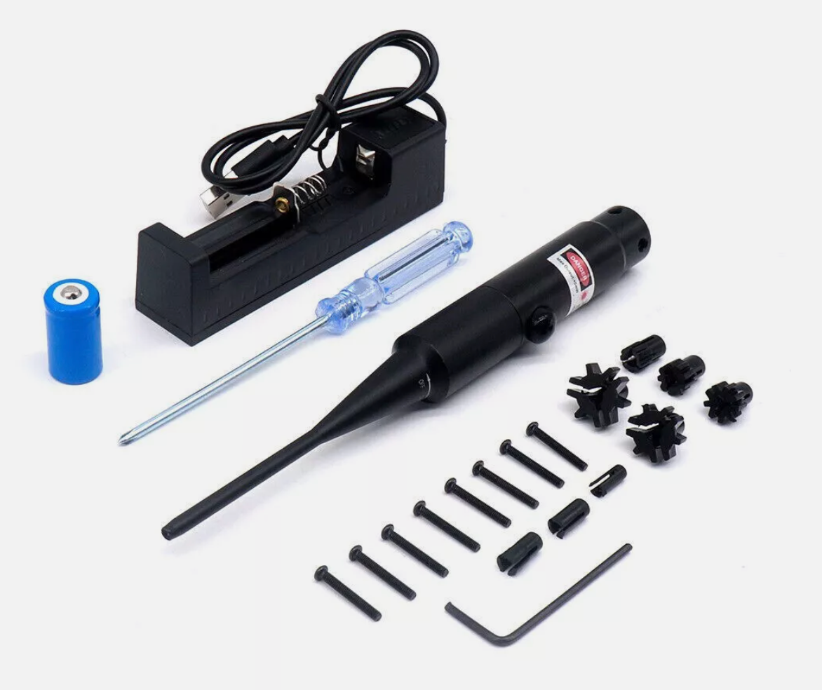 Hunting Red Dot Laser Bore Sight .177 to .50 Caliber Bore Sighter For Rifle Gun