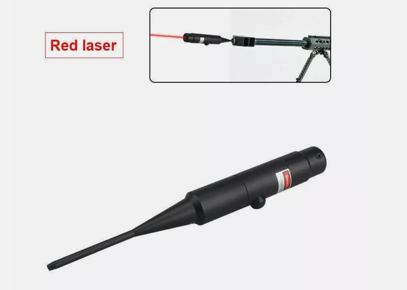 Hunting Red Dot Laser Bore Sight .177 to .50 Caliber Bore Sighter For Rifle Gun