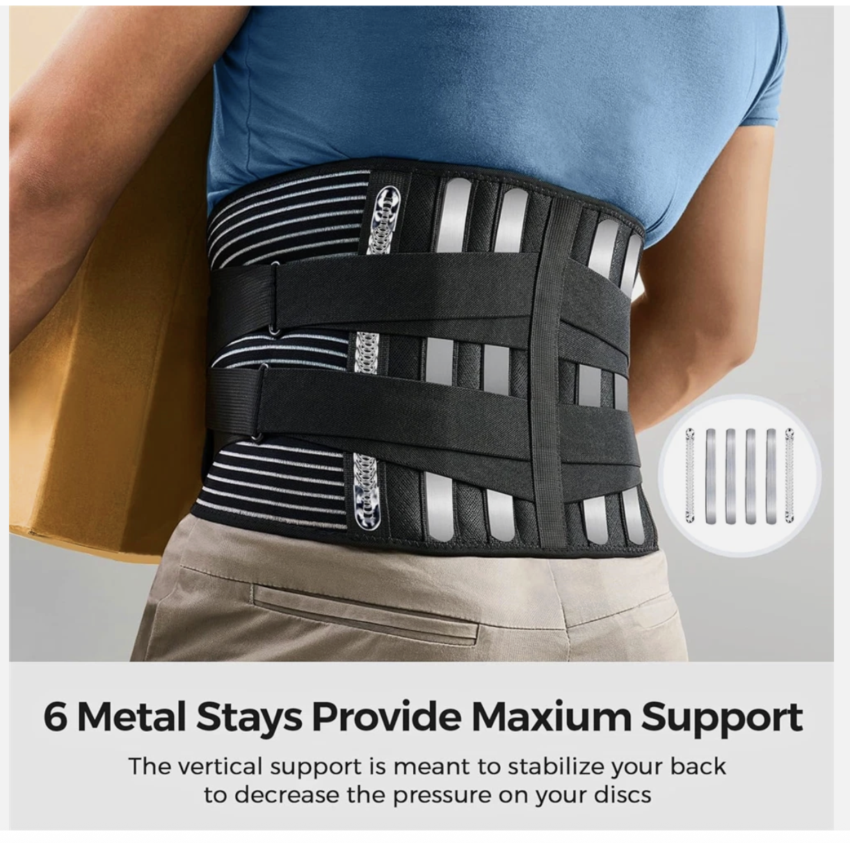 Lumbar Support Belt – Lower Back Brace for Pain Relief, Posture Correction & Wai