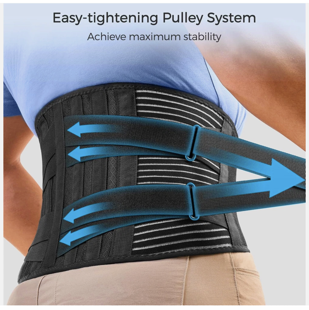 Lumbar Support Belt – Lower Back Brace for Pain Relief, Posture Correction & Wai