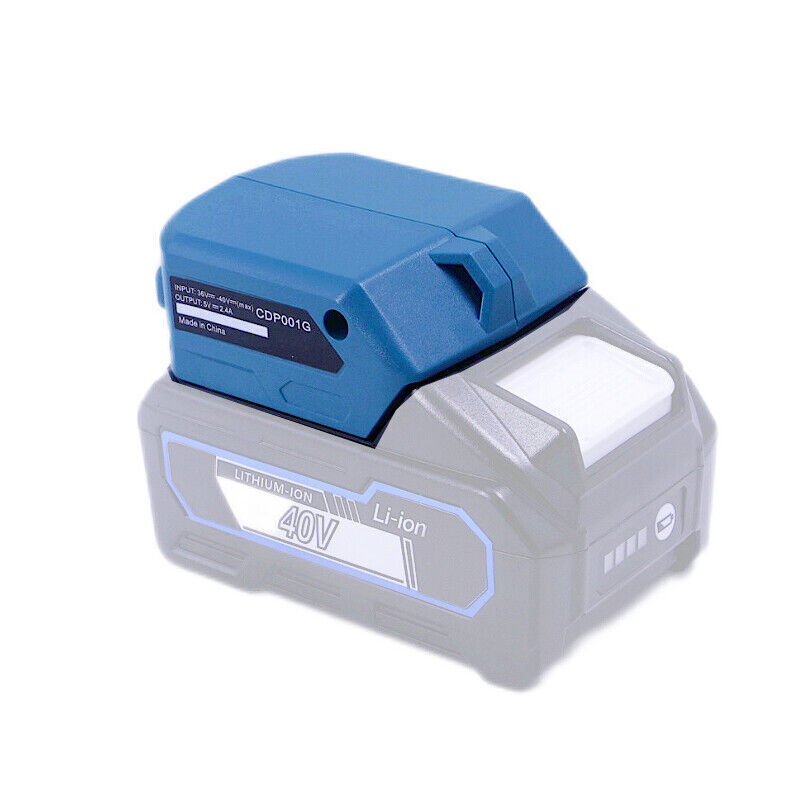 Dual USB Ports Power Source Adapter for Makita 40V MAX XGT Li-ion Battery BL4025