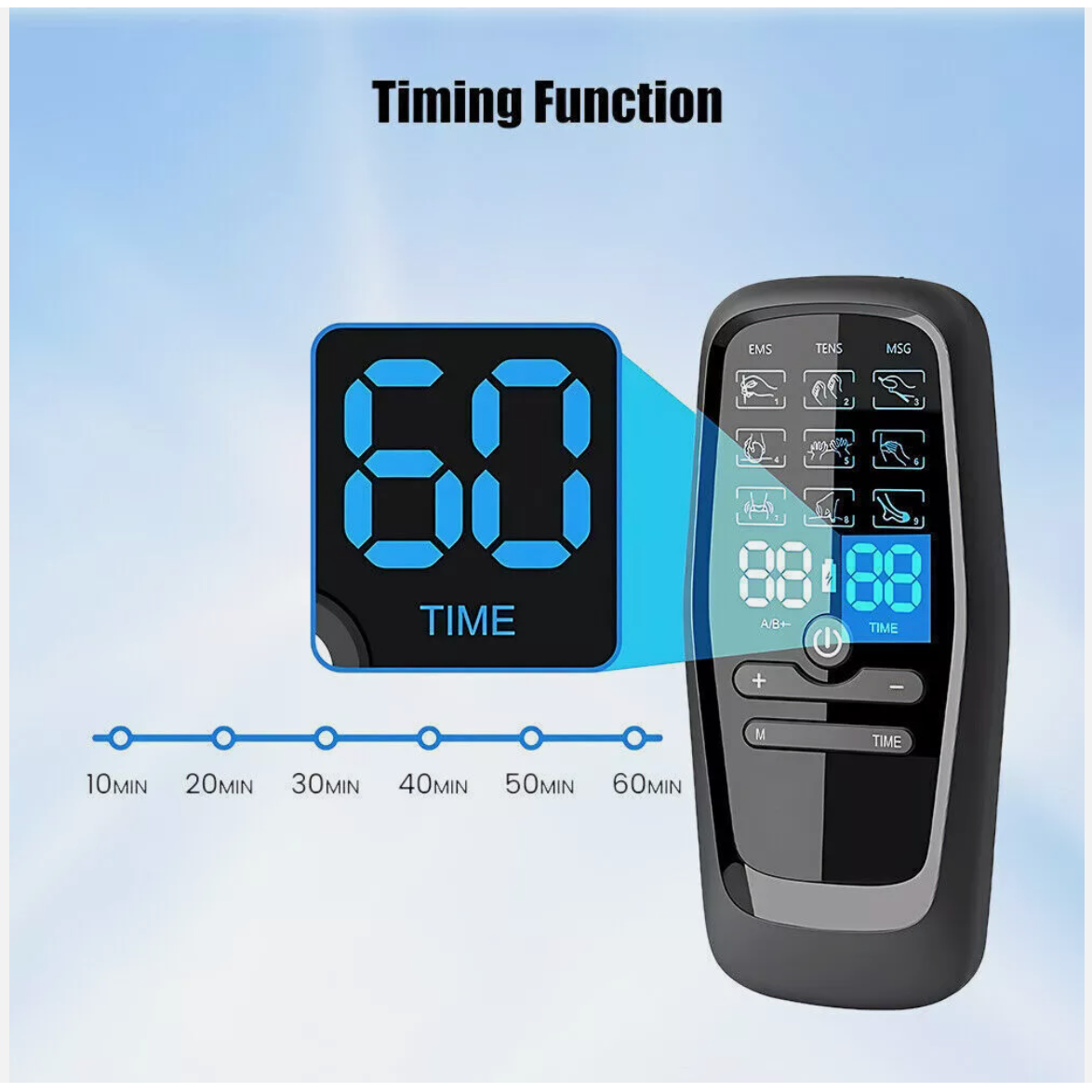 Electrical Massager Tens Machine Unit Pulse Muscle Stimulator Back Pain Therapy